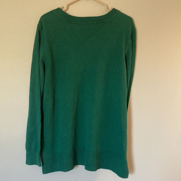 Liz Claiborne emerald and white sweater - Picture 2 of 4